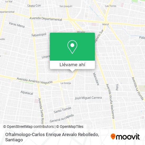 Mapa de Oftalmologo-Carlos Enrique Arevalo Rebolledo