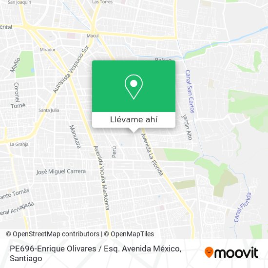 Mapa de PE696-Enrique Olivares / Esq. Avenida México