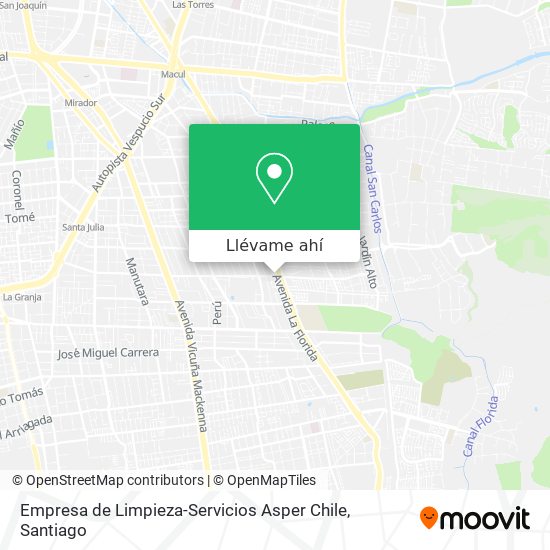 Mapa de Empresa de Limpieza-Servicios Asper Chile