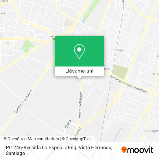 Mapa de PI1246-Avenida Lo Espejo / Esq. Vista Hermosa