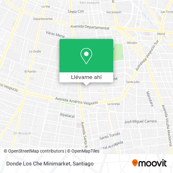 Mapa de Donde Los Che Minimarket