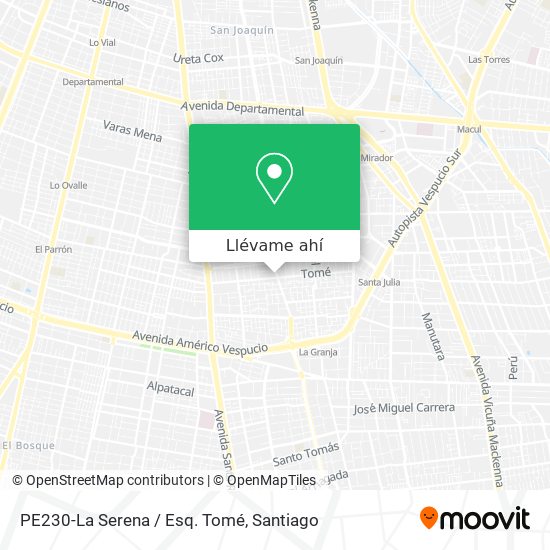 Mapa de PE230-La Serena / Esq. Tomé