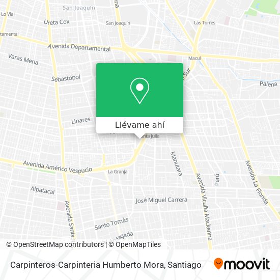 Mapa de Carpinteros-Carpinteria Humberto Mora