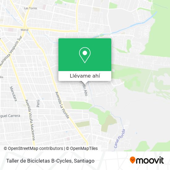 Mapa de Taller de Bicicletas B-Cycles