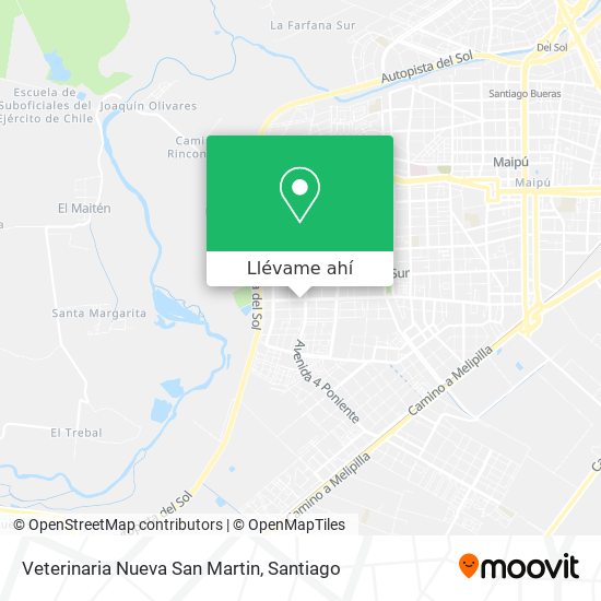 Mapa de Veterinaria Nueva San Martin