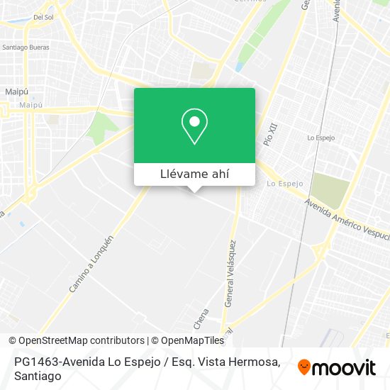 Mapa de PG1463-Avenida Lo Espejo / Esq. Vista Hermosa