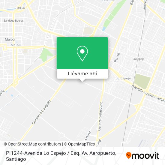 Mapa de PI1244-Avenida Lo Espejo / Esq. Av. Aeropuerto