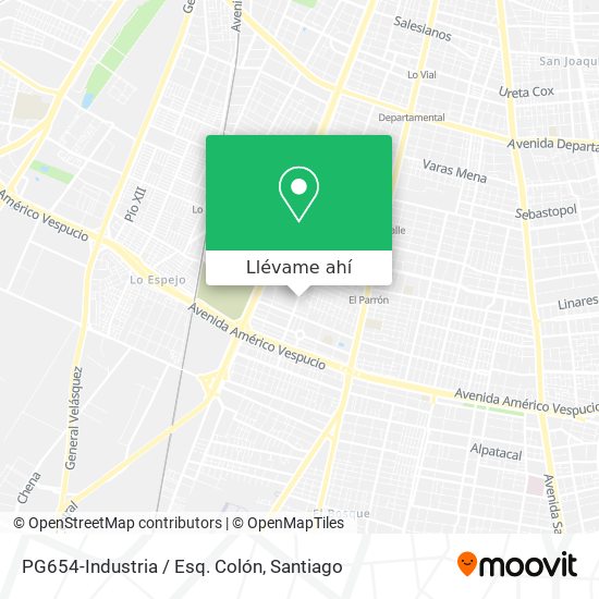 Mapa de PG654-Industria / Esq. Colón