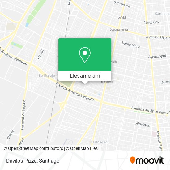 Mapa de Davilos Pizza