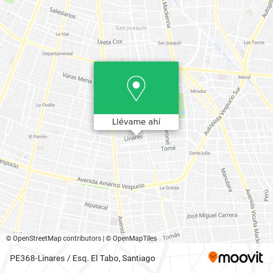 Mapa de PE368-Linares / Esq. El Tabo