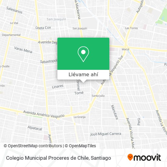 Mapa de Colegio Municipal Proceres de Chile
