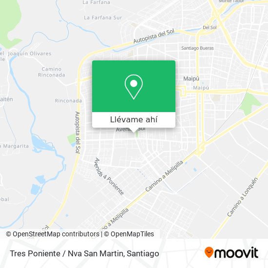 Mapa de Tres Poniente / Nva San Martin
