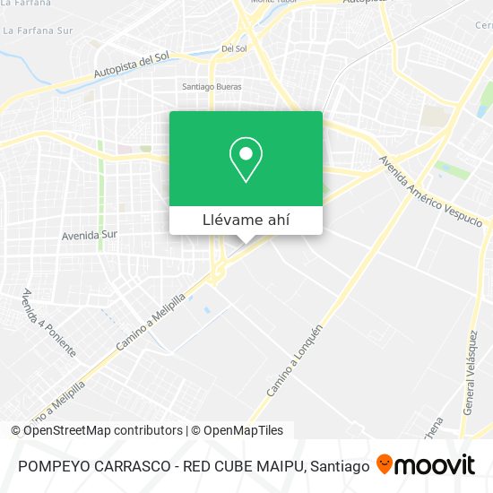 Mapa de POMPEYO CARRASCO - RED CUBE MAIPU