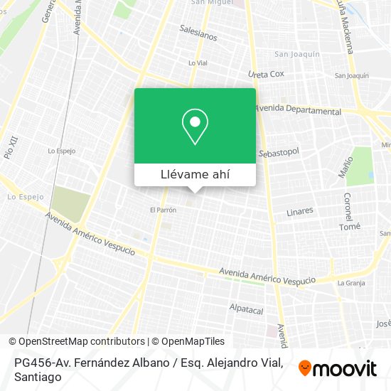 Mapa de PG456-Av. Fernández Albano / Esq. Alejandro Vial
