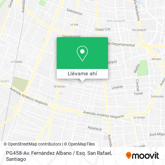 Mapa de PG458-Av. Fernández Albano / Esq. San Rafael