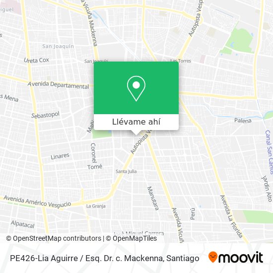 Mapa de PE426-Lia Aguirre / Esq. Dr. c. Mackenna