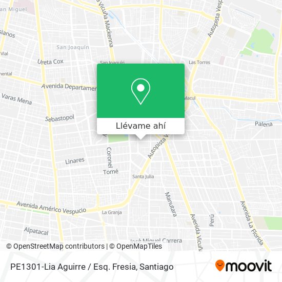 Mapa de PE1301-Lia Aguirre / Esq. Fresia