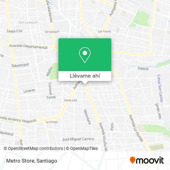 Mapa de Metro Store