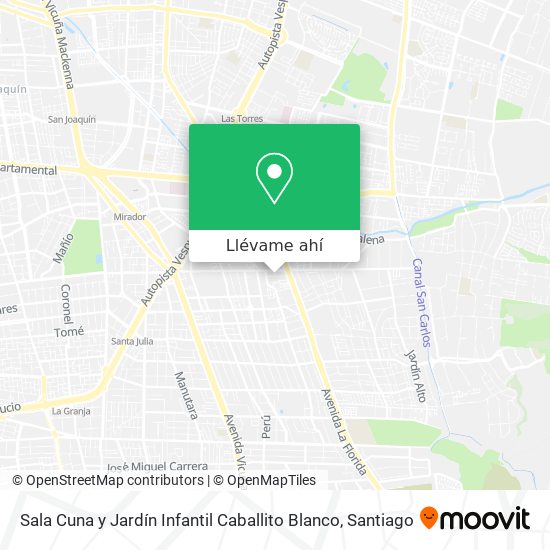 Mapa de Sala Cuna y Jardín Infantil Caballito Blanco