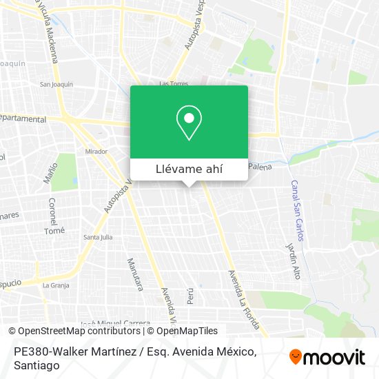 Mapa de PE380-Walker Martínez / Esq. Avenida México