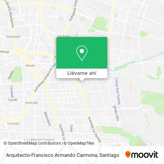 Mapa de Arquitecto-Francisco Armando Carmona