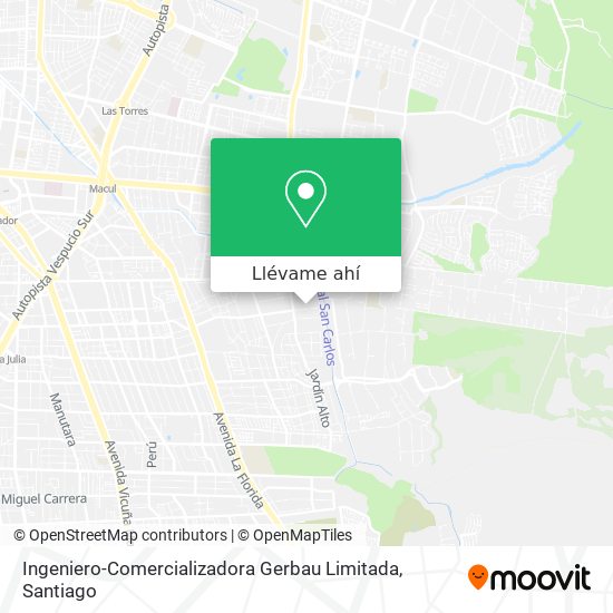 Mapa de Ingeniero-Comercializadora Gerbau Limitada