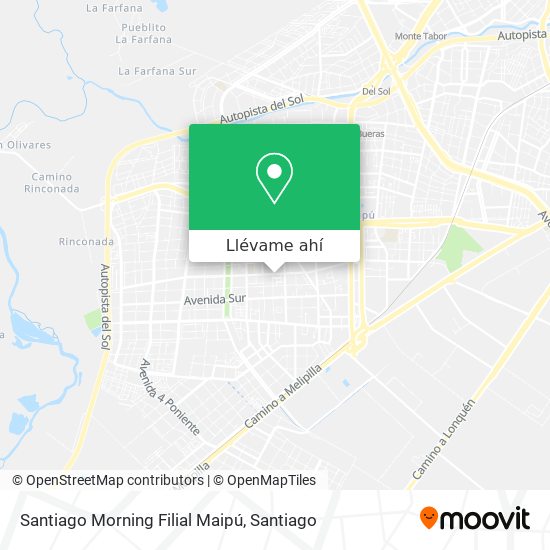 Mapa de Santiago Morning Filial Maipú