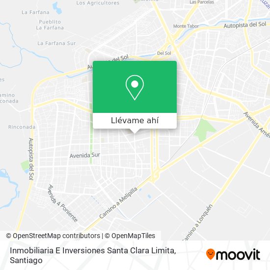 Mapa de Inmobiliaria E Inversiones Santa Clara Limita