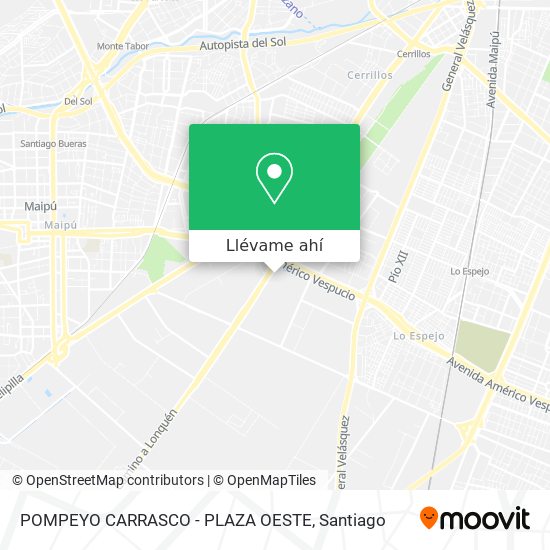 Mapa de POMPEYO CARRASCO - PLAZA OESTE