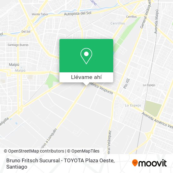 Mapa de Bruno Fritsch Sucursal - TOYOTA Plaza Oeste