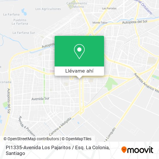 Mapa de PI1335-Avenida Los Pajaritos / Esq. La Colonia