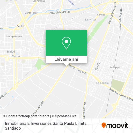 Mapa de Inmobiliaria E Inversiones Santa Paula Limita