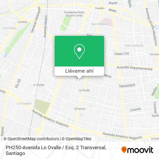 Mapa de PH250-Avenida Lo Ovalle / Esq. 2 Transversal
