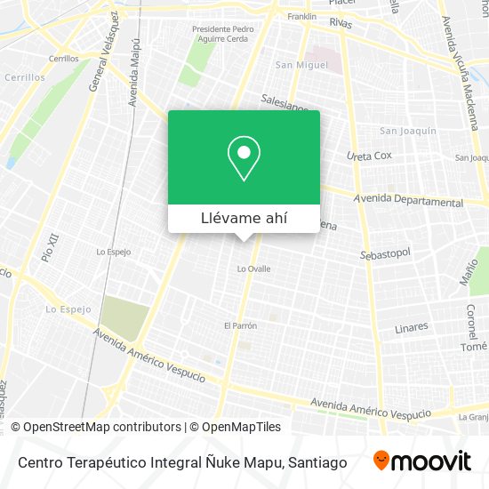 Mapa de Centro Terapéutico Integral Ñuke Mapu