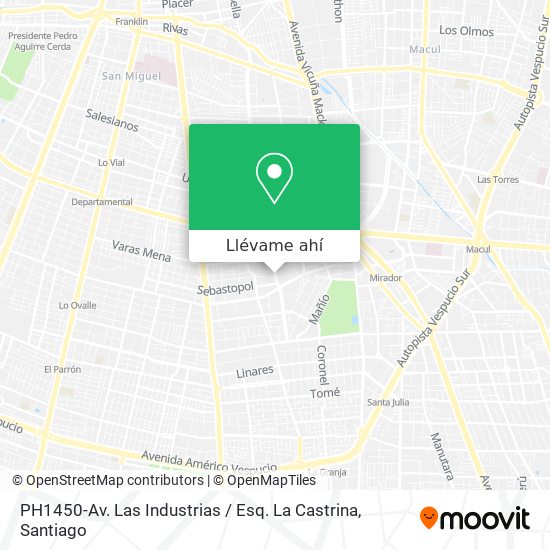 Mapa de PH1450-Av. Las Industrias / Esq. La Castrina