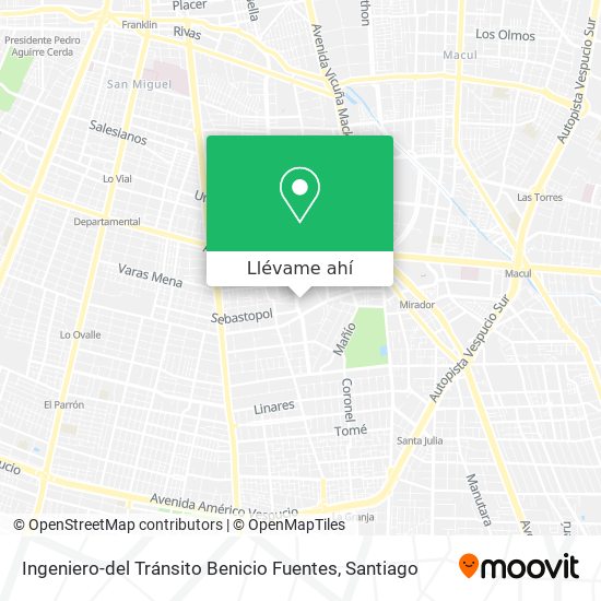 Mapa de Ingeniero-del Tránsito Benicio Fuentes