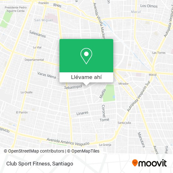 Mapa de Club Sport Fitness