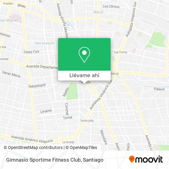 Mapa de Gimnasio Sportime Fitness Club