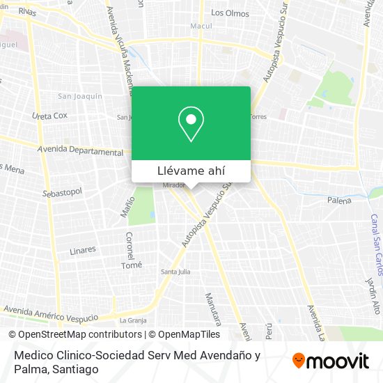 Mapa de Medico Clinico-Sociedad Serv Med Avendaño y Palma