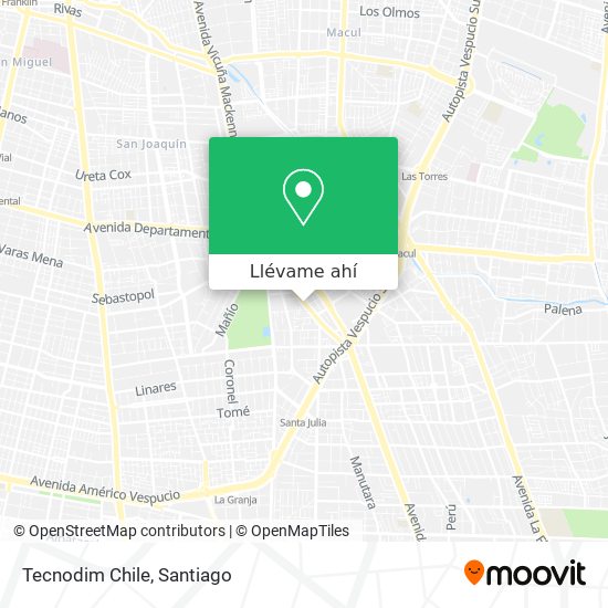 Mapa de Tecnodim Chile