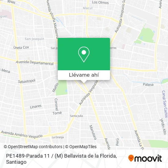 Mapa de PE1489-Parada 11 / (M) Bellavista de la Florida