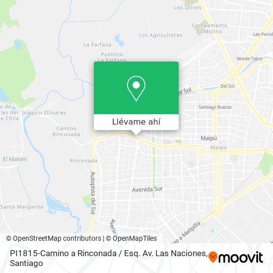 Mapa de PI1815-Camino a Rinconada / Esq. Av. Las Naciones