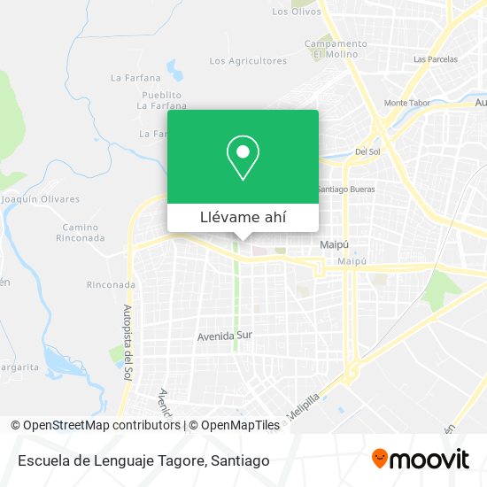 Mapa de Escuela de Lenguaje Tagore