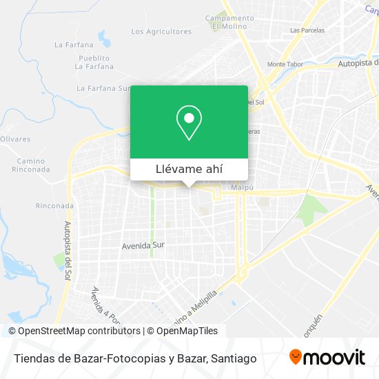 Mapa de Tiendas de Bazar-Fotocopias y Bazar