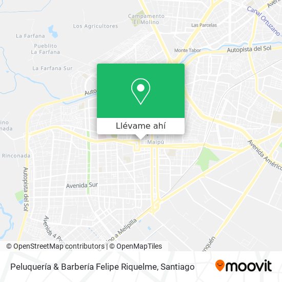 Mapa de Peluquería & Barbería Felipe Riquelme
