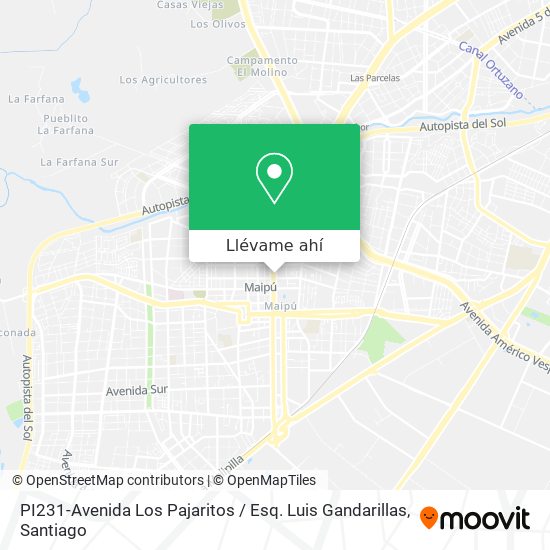Mapa de PI231-Avenida Los Pajaritos / Esq. Luis Gandarillas