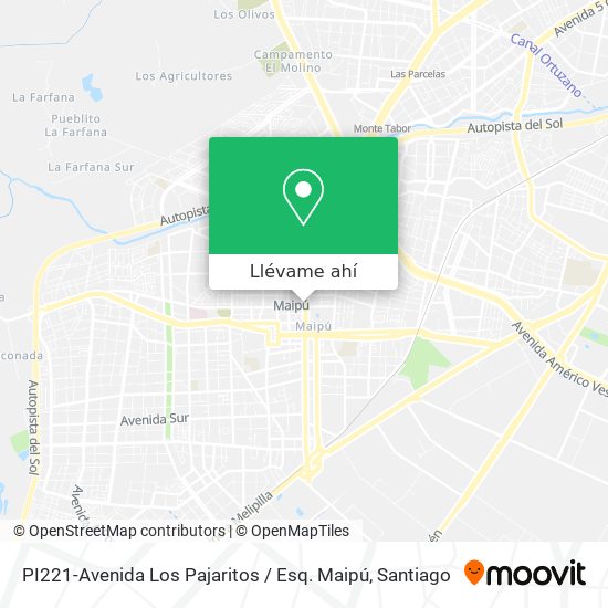 Mapa de PI221-Avenida Los Pajaritos / Esq. Maipú
