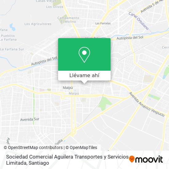 Mapa de Sociedad Comercial Aguilera Transportes y Servicios Limitada