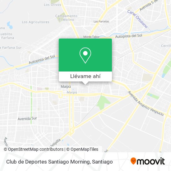 Mapa de Club de Deportes Santiago Morning
