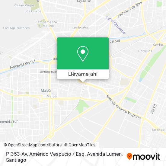 Mapa de PI353-Av. Américo Vespucio / Esq. Avenida Lumen